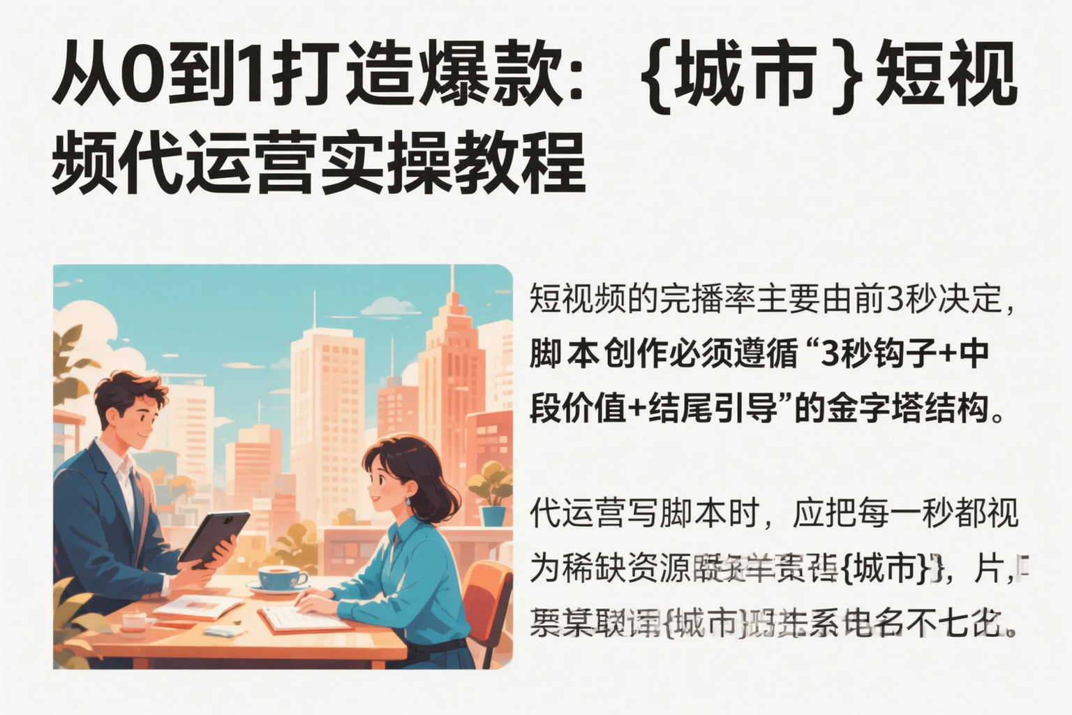 从0到1打造爆款：固原短视频代运营实操教程