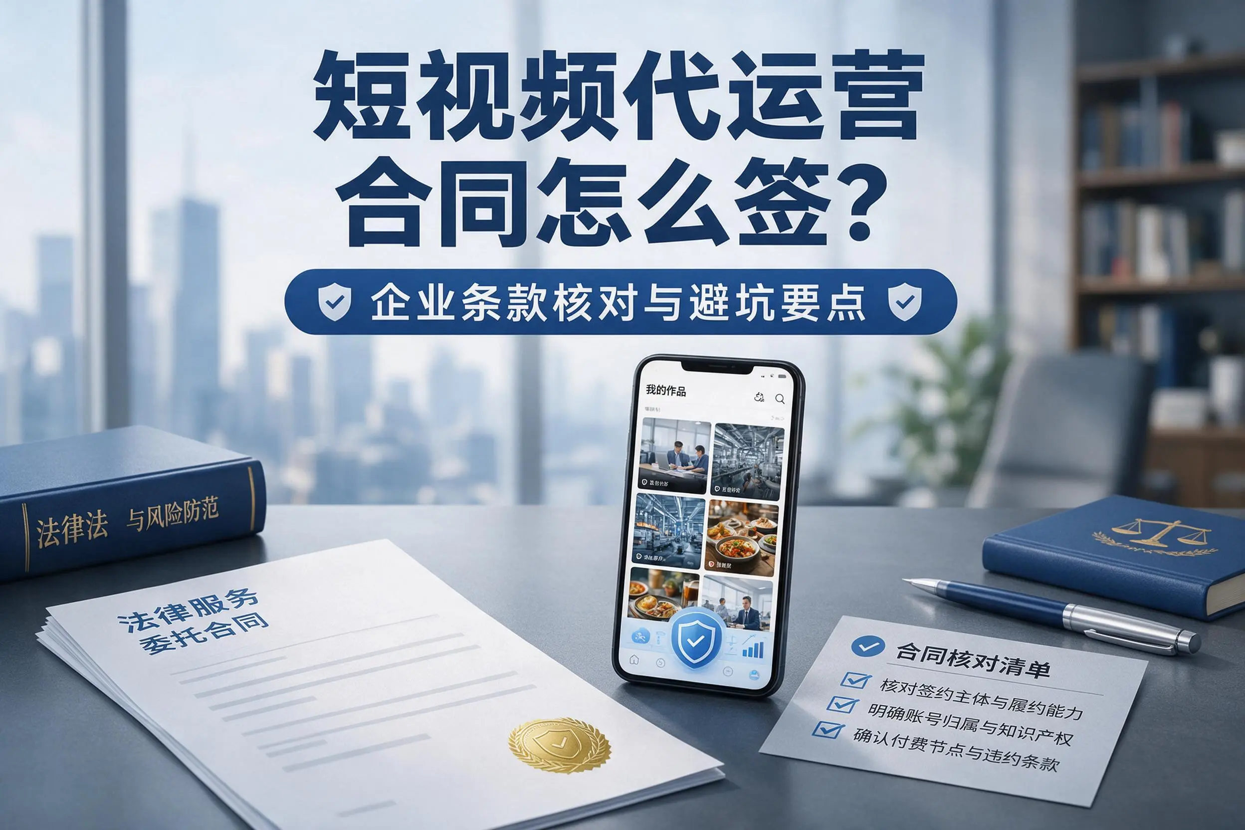短视频代运营合同怎么签？固原企业条款核对与避坑要点