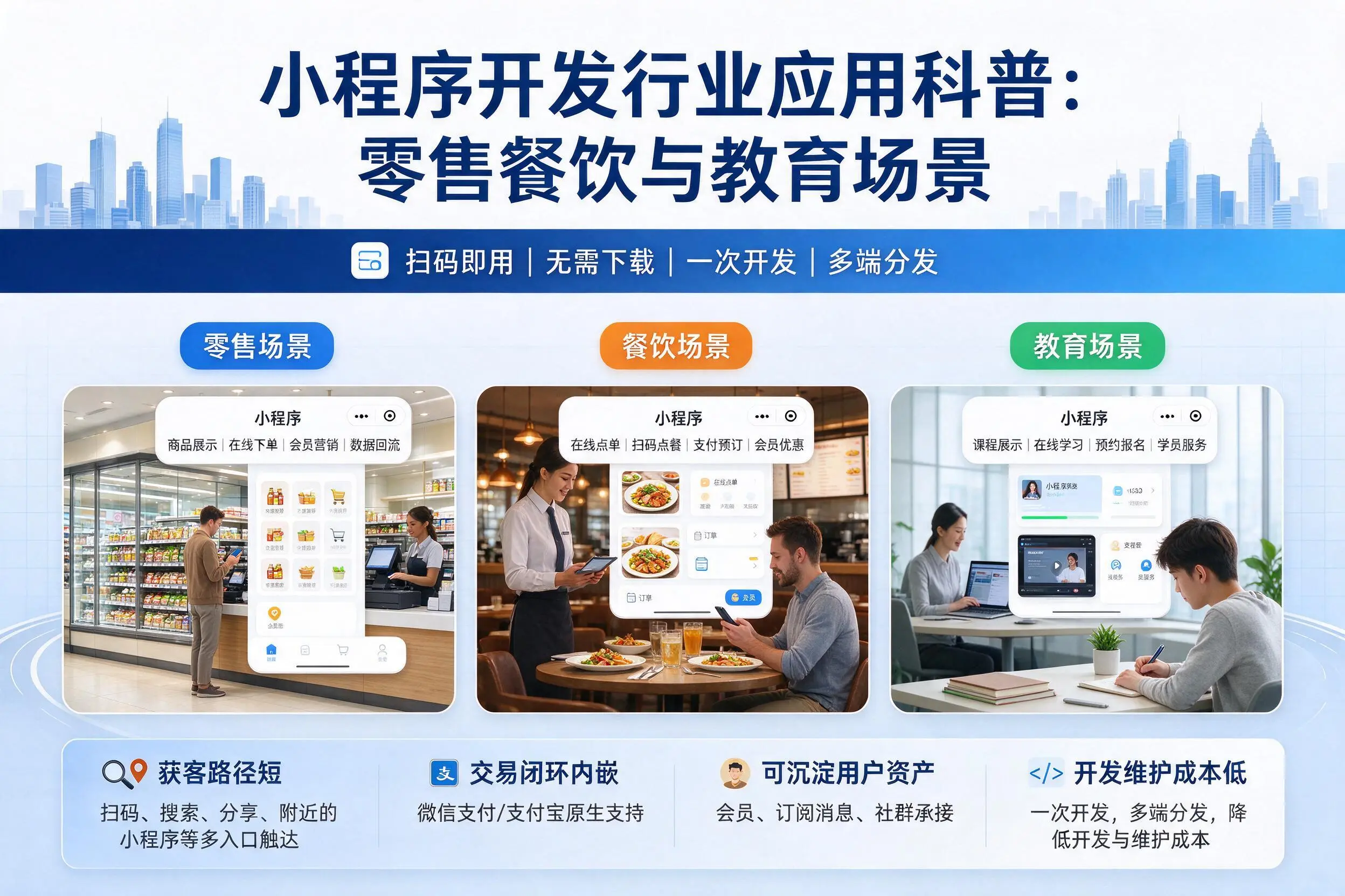 固原小程序开发行业应用科普：零售餐饮与教育场景