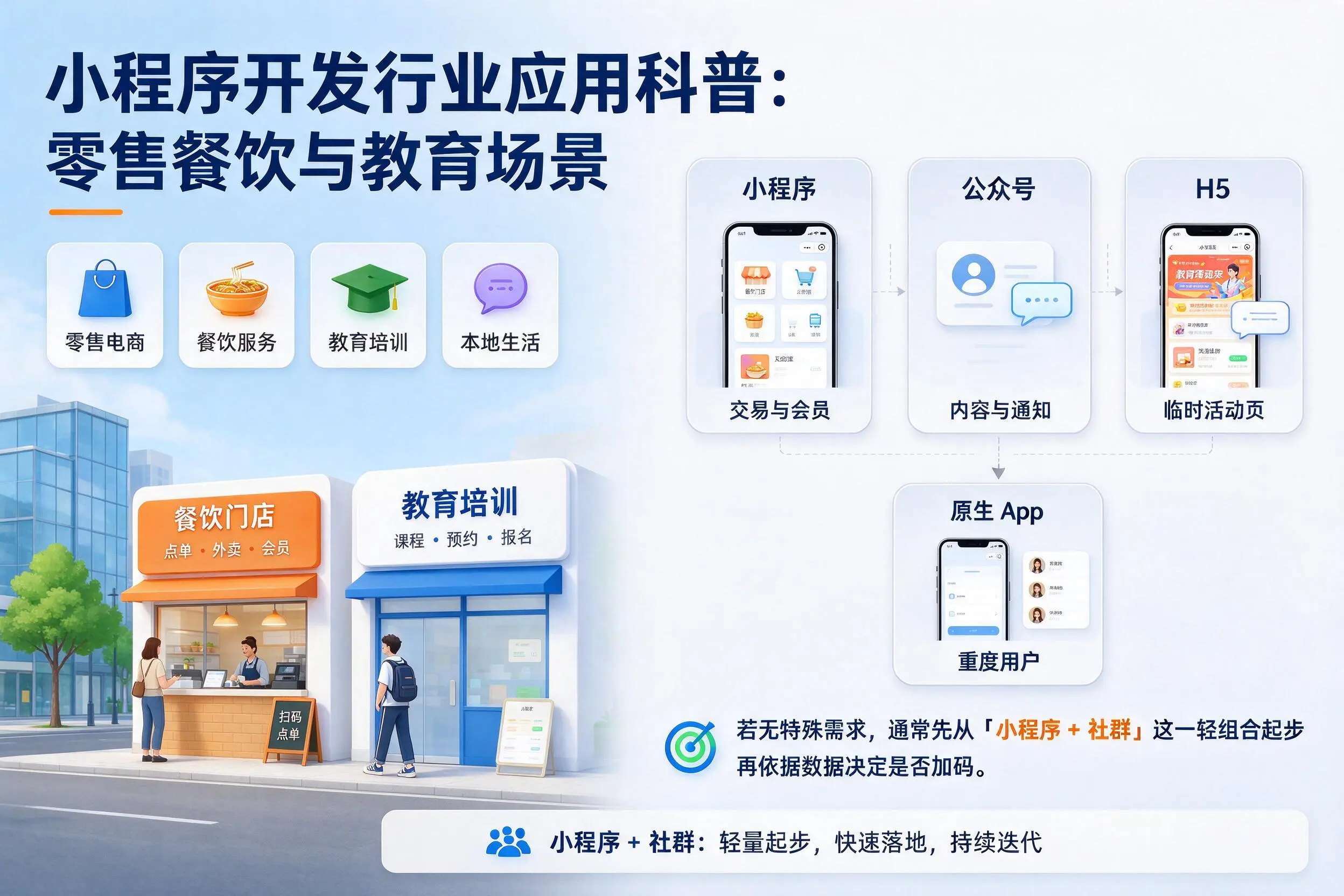 固原小程序开发行业应用科普：零售餐饮与教育场景