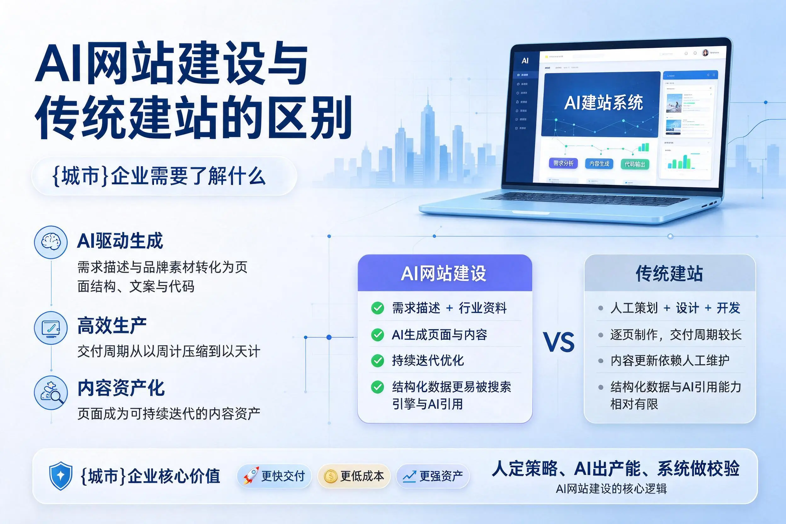 AI网站建设与传统建站的区别，固原企业需要了解什么