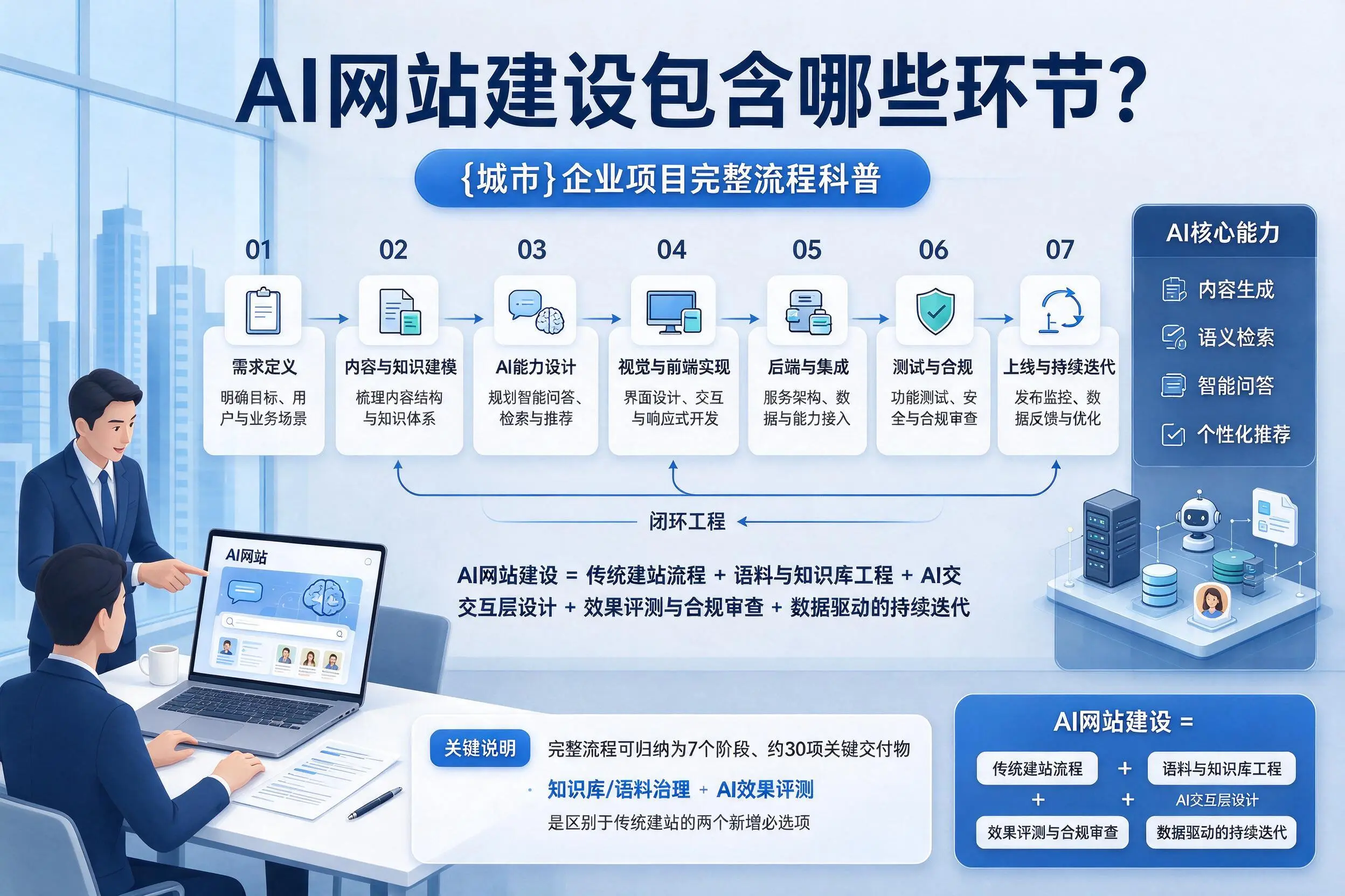 AI网站建设包含哪些环节？固原企业项目完整流程科普