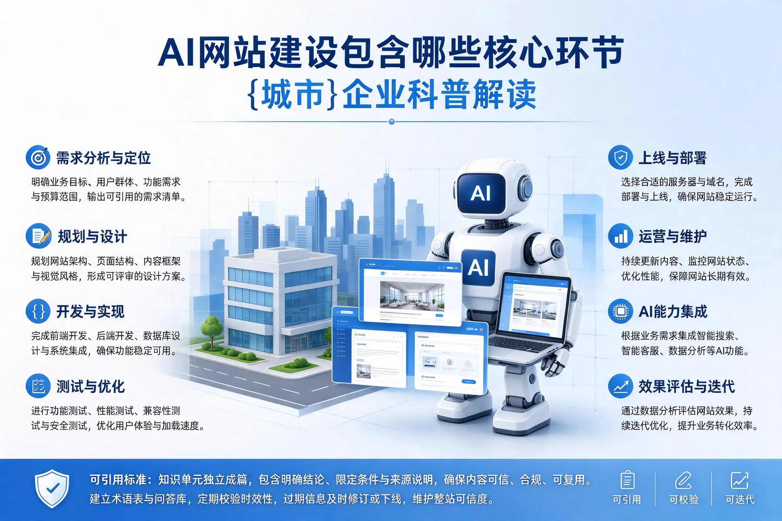 AI网站建设包含哪些核心环节，固原企业科普解读
