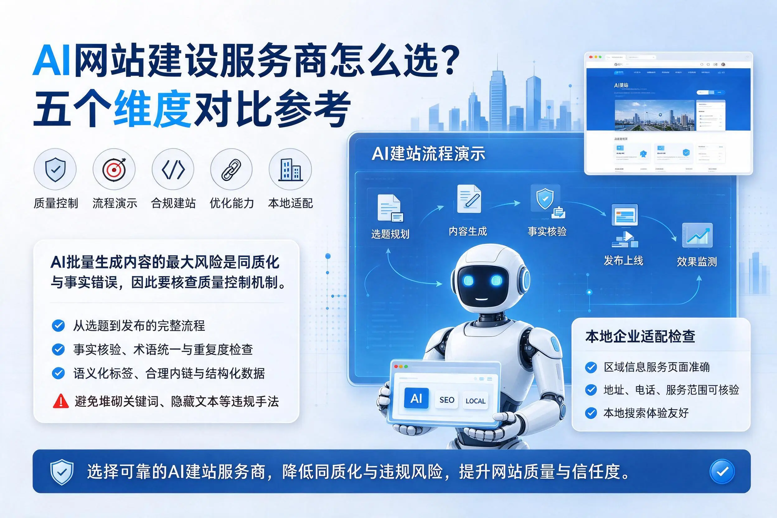 固原AI网站建设服务商怎么选？五个维度对比参考